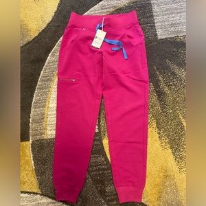 Figs Zamora Jogger Scrub Pants XXS Petite Raspberry Sorbet
